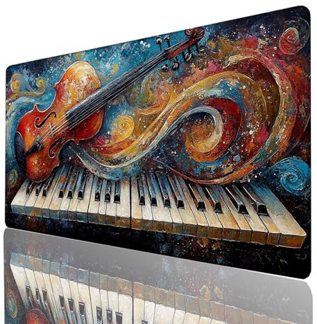 Tapis de Souris XXL 600x300x3mm, Grand Tapis Bureau Couleur, Bords Cousus Antidérapant et Imperméable, Abstrait Mouse Pad Compatible Clavier sans Fil et Souris sans Fil, Gaming Accessoire 7945-GYL
