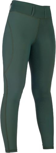 HKM Jil High Waist culera Full Silicona Leggings, Verde Oliva, 9-11 años Unisex niños