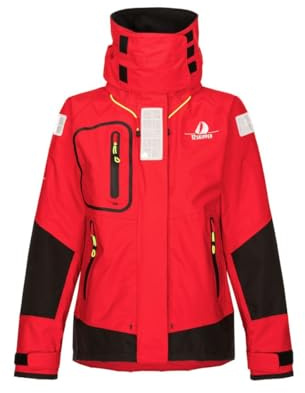 12skipper Magellan Offshore Giacca da vela da donna, Colore: rosso, XS