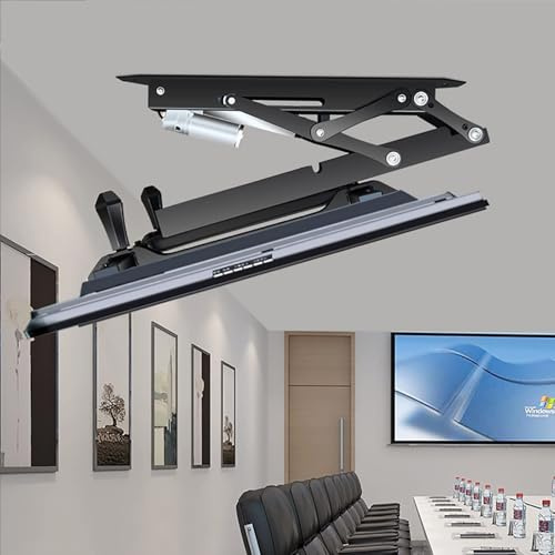 Supporto TV Motorizzato Da Soffitto, Supporto TV Elettrico Con Telecomando, Sollevatore TV Pieghevole Nascosto Adatto A Schermi Da 32-65 Pollici, Ripiegamento Da 0-85°