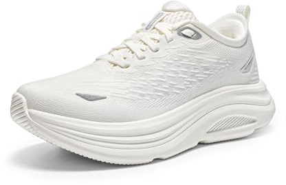 ALLSWIFIT Women's Walking Shoes Cushion Running Tennis Comfortable Arch Support Breathable Lightweight Gym Workout Athletic Fashion Sneakers StediCloud Lite,Size 7,White,SARS26004W