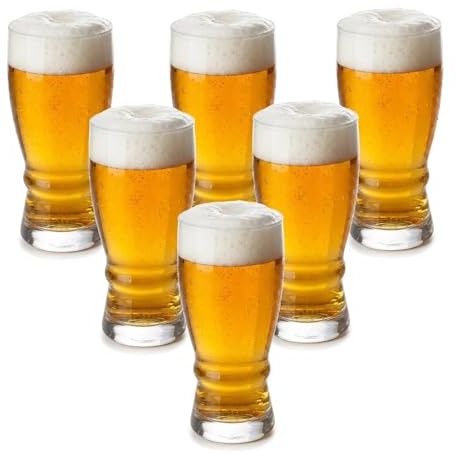 Half Pint Beer Glasses Set of 6 – 300ml Clear Drinking Tumblers for Lager, Ale, Juice & Soft Drinks, Classic Pub Style Durable Everyday Glassware for Home, Bar & Parties