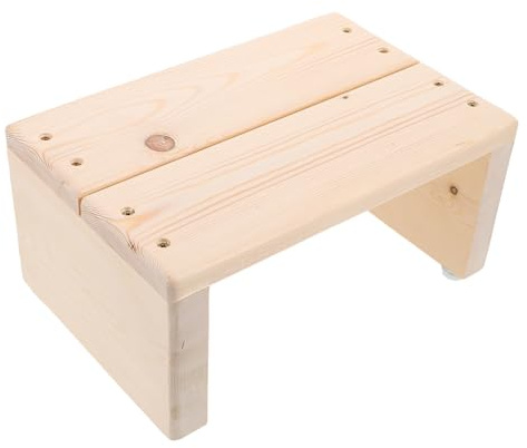 Operitacx Marchepied de Bain en Bois Antidérapant pour Adultes et Garçon et Filles, Tabouret Léger et Stable, Surface Lisse, Cuisine et Salle de Bain