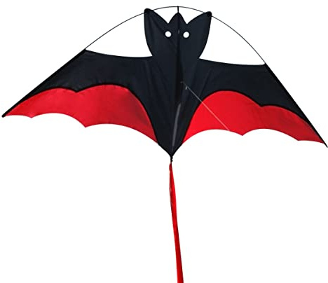 CIM Fledermaus Drachen - Big Bat Vampire - Einleiner Drachen für Kinder ab 3 Jahren - 95 x 38cm - inklusiv Drachenschnur und langem Drachenschwanz