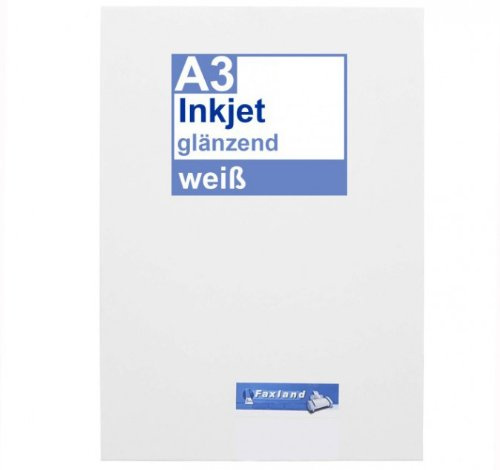 Inkjet Klebefolie 10 x DIN A3 weiß glänzend - Druckerfolie zum bedrucken mit Tinte