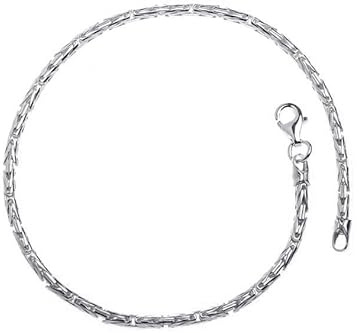 Rundes Königskette Armband 925 Silber - 2,3mm Länge 16-25cm