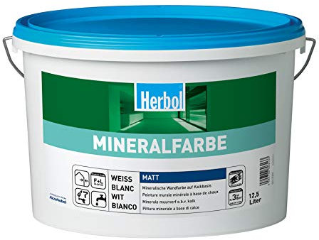 Herbol Mineralfarbe weiß, 12,5 Liter