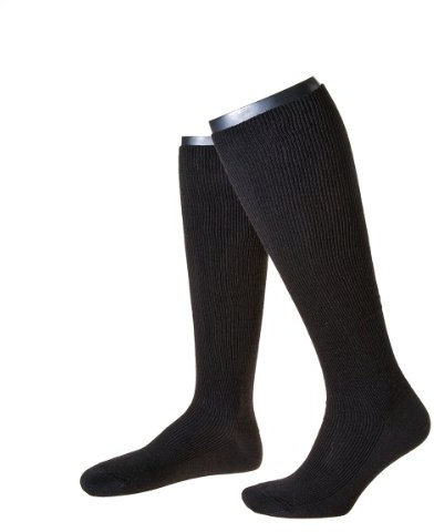 NORDPOL Stützkniestrumpf für Damen und Herren, 3 Paar, schwarz, Made in Germany, Gr. 39-41