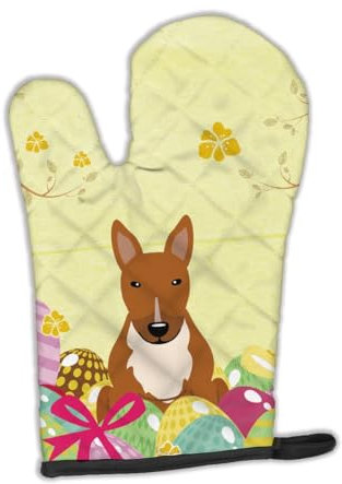 Caroline 's Treasures Ostern Eier Bull Terrier rot Ofenhandschuh, multicolor, 30,5 x 21,6 cm