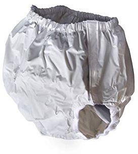 Wasserdichtes pvc-höschen, Ideal bei inkontinenz, Verwendung mit saugfähigem verband, Verstellbar klettverschlüssen, Weiß, Flexibel, Waschbar und wiederverwendbar, Größe 12: 100-115 cm