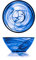 H&h set 6 coppette alabastro in vetro blu cm14
