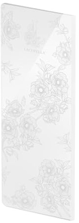 LACUPELLA Acrylic Cake Buttercream Scraper Smoother for Icing Frosting, 12 inch Tall Tapered Edge - 3/16 Thickness, Clear - BPA Free Professional Grade