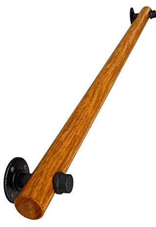 Rund Sicherheit Holz Handlauf Geländer for Innen Treppen, Professionelle Treppenhandlauf Treppengeländer - Wandhandlauf Handlaufset Wandhalterung - Handlaufhalter für Wohnung Korrido Treppenhaus