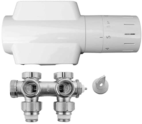 Buderus Badheizkörper Multiblock 50 mm Anschluss-Armatur mit Thermostatkopf