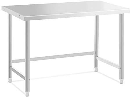 Royal Catering RCAT-120/60-PS Edelstahltisch 120 x 60 cm 300 kg Tragkraft Arbeitstisch Edelstahl Gastro Tisch Arbeitstisch Küche