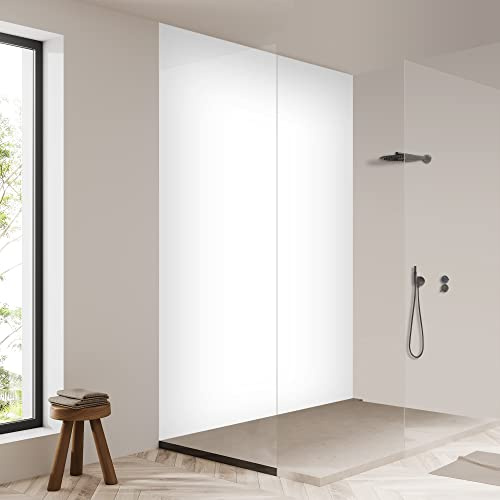 yourplate Duschrückwände individuelle Größe (Weiss) | 3mm Aluminium Verbundplatte, exklusives Design, einfache Montage, geringes Gewicht, fugenlos, wasserdicht, pflegeleicht