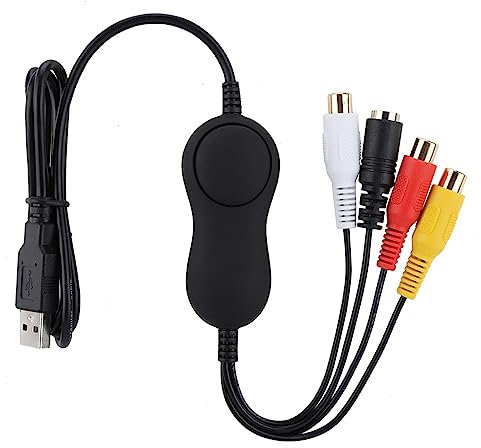 Tarjeta de Captura de Video, USB2.0 Grabadora de Captura de Video de Metal La Tarjeta de Adquisición de Video HD Admite Video de Red y Conferencias Web