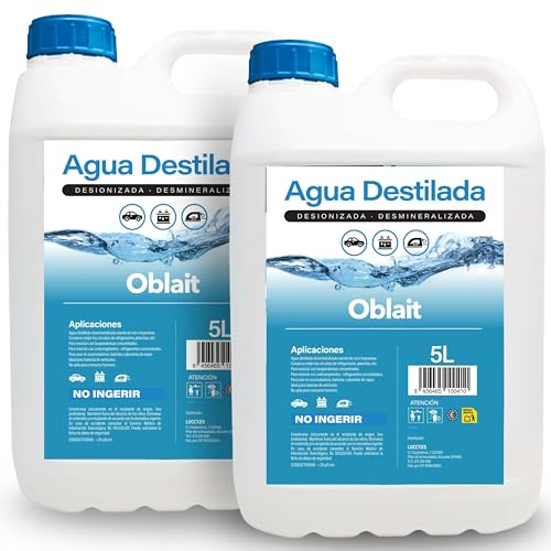 MUNTRADE Destilliertes Wasser, 10 l, neue Formel mit hoher Reinheit