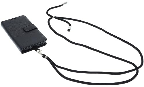 foto-kontor Umhängetasche kompatibel mit Doro 8050/8050 Plus Tasche Book Style Schutz Tasche Handykette Band Hülle Umhängetasche Handyband schwarz