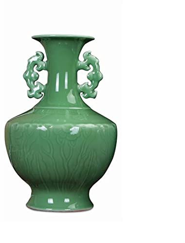 Vases à Fleurs Décoratifs Vase en céramique Nouveau style chinois Amphora Bleu et Blanc Vases de porcelaine 13 pouces Grand de bureau Décor de bureau Vase à la maison Salon Salon Vase de décoration de