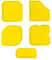 Extractor de silicona, juego de 5 Alisadores de juntas, Sellador de Rasqueta Kit, Herramienta Juntas Silicona Calafateo Rascador Lechada para la Cocina del Cuarto de Baño, Amarillo