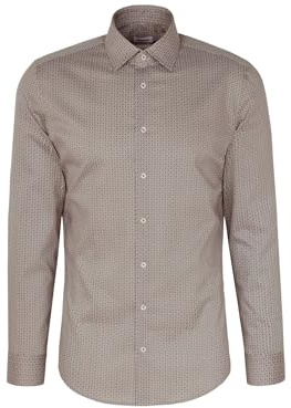 Silkesdekal herr performance-skjorta – slim fit – stretch – kent krage – långärmad – bomullsblandning, GRÅ, 39