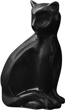 Urns Paradise, Katzenurne Marquise, Urne für Katzen, Gedenkurne für Katzen, Urne für Asche, Andenken an Ihr Haustier (schwarz)