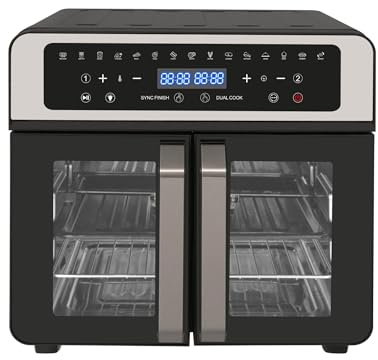 ASTRO ELECTRA Dual Zone Air Fryer Oven | 23L Capacity | 15 Presets | 13 Accessories | High Performance 2400W | Touch Screen Control | Dishwasher Safe