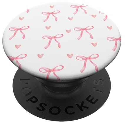 Pink Coquette Ribbons Bows Aesthetic PopSockets Adhesive PopGrip
