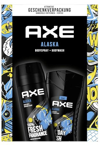 AXE Geschenkset Alaska Pflegeset mit Deodorant und Duschgel (150 ml + 250 ml)
