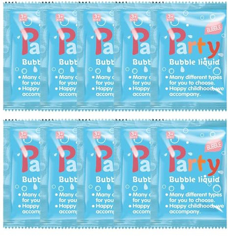 Bubble Solution Nachfüllkonzentrat, 10 Stück 10 ml Seifenblasenmaschine Nachfüllflüssigkeit, Seifenblasenwasserkonzentrat Seifenbalkenmaterialien für Outdoor-Aktivitäten, Sommer, Mädchen