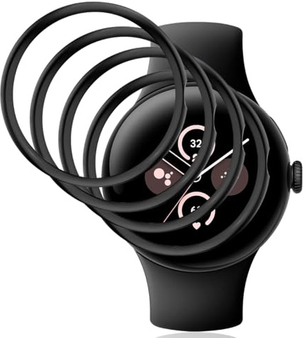 Gelaasso 4 Piezas Protector de Pantalla para Google Pixel Watch 2, Google Pixel Watch 2 Protector de Pantalla Premium Cobertura Completa Film Láminas, Anti-arañazo Protectora para Google Pixel Watch 2