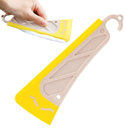 Grattoir À Casserole En Silicone Racloir Vaisselle À Tête Souple, Manche