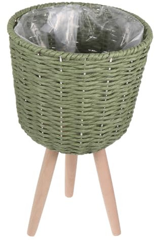 HIAKDOFT Macetero De Ratán Mano Soporte De Flores De Suelo para Interior y Balcón Estantería Decorativa para Plantas Maceta De Estilo Natural y Duradero para Hogar