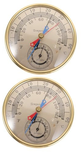 Abaodam Lot De 2 Thermomètres Et Hygromètres Muraux Hygromètres D'Intérieur Précis Pour La Météo Thermomètres D'Extérieur Pour Bébé Jauge D'Humidité Intérieure