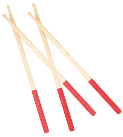 Toddmomy 2 Paare 5a Ahorn Drumsticks Rot Leichte und Kompakte Schlagzeugstöcke für Anfänger und Übung mit Drumsticks im Alltag