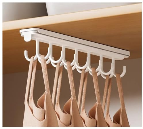 Gruccia Salvaspazio,Appendini Per Pantaloni,Asta Estraibile Per Armadio Regolabile,Appendiabiti Da Cucina Con Ganci Per Biancheria Intima,Cravatte,Asciugamani,Contenitori Per Il Bagno A,1 piece