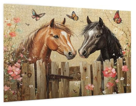 Puzzle Tier Puzzle 3000 Teile Bauernhof Puzzles Erwachsene mit Geschenkbox, DIY Groß Holzpuzzle für Erwachsene, Geschicklichkeitsspiel für Die Ganze Familie Geschenke für Frauen 81 x 122 cm -857y