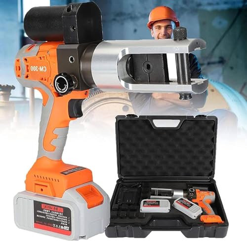 OZBME Crimpatrice idraulica elettrica per Cavi con Set di matrici da 11 Pezzi e Custodia per Una crimpatura efficiente dei Cavi di Comunicazione elettrica