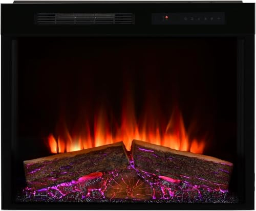 Dimplex Cheminée Électrique Spark 28 - Fausse Cheminée Murale avec Chauffage - Effet de Flamme Optiflame, Vitesse de Flamme et Luminosité Réglables - avec Minuterie et Télécommande