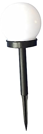 TOBBOMEY Luces Solares Esféricas Para Exteriores Certificación Ip65, Iluminación Blanca Fría, Resistente Al Agua y Sensor Automático Para Jardín y Patio, Kit De 4 Piezas Para Uso Nocturno