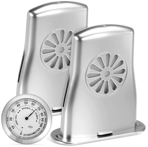 GALPADA Portable Guitar and Violin Hygrometer with Abs Material, Silver Violin Soundhole Humidifiers for Accurate Temperature Measurement in Musical Instrument Cases