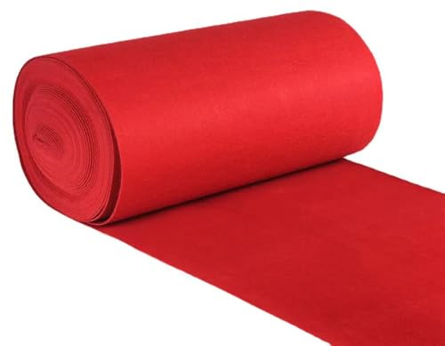 Alfombra Roja Moqueta por Metros Perfecta para Decoracion Pasillo, Bodas, Eventos Moqueta Ferial disponible en Varias Medidas (Rojo, 1x3 metros)