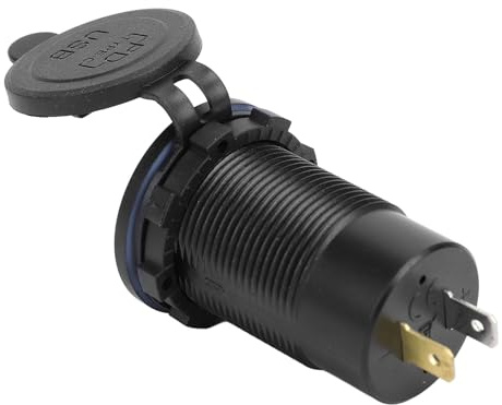UPALDHOU Enchufe de Cargador de Coche 12V Impermeable 65W USB C PD3.0 18W QC3.0 Adaptador para Coche Barco Motocicleta RV, Amplia Compatibilidad