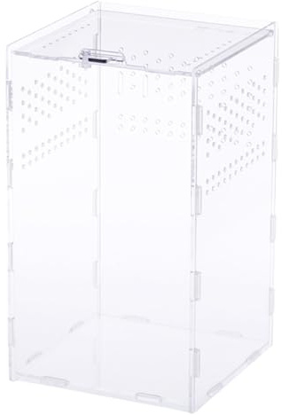 UTHCLO Caja de Acrílico Transparente para Reptiles y Tapa Desmontable Fácil de Limpiar, Adecuado como Terrario y Recinto para Exhibición