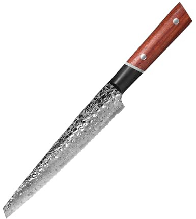 MITSUMOTO SAKARI Brödkniv 20 cm, Damaskus Kökskniv