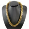 GFYWZ Luxus Königskette Gold Farbe Panzerkette Edelstahl Hals Kette Punk Rock Tribal Hip Hop Funk Rocker Biker 61 cm x 10 mm x 10 mm kk11