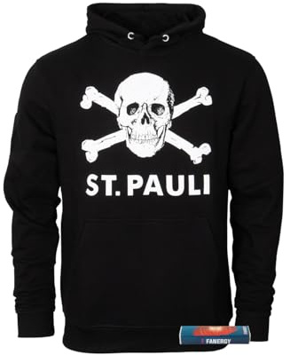 FC St.Pauli Hoodie Herren Totenkopf Kapuzenpullover FCSP Fanartikel + 2xFanergy Traubenzucker