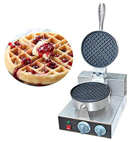 Hanchen Round Waffle Maker Baker Commercial Belgian Waffle Iron Machine FY-1 with Temperature&Timing control CE 220V