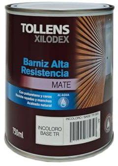 Tollens - BARNIZ ALTA RESISTENCIA AL AGUA MATE INTERIOR 750 ML - Incoloro 003